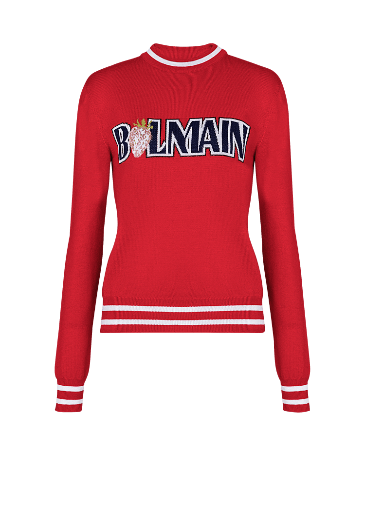 Blue balmain jumper clearance