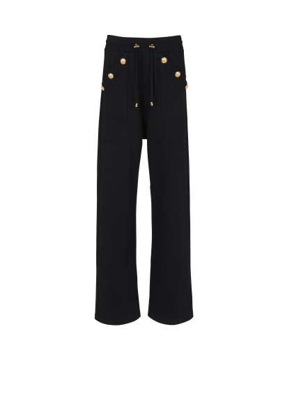 Loose-fitting buttoned joggers
