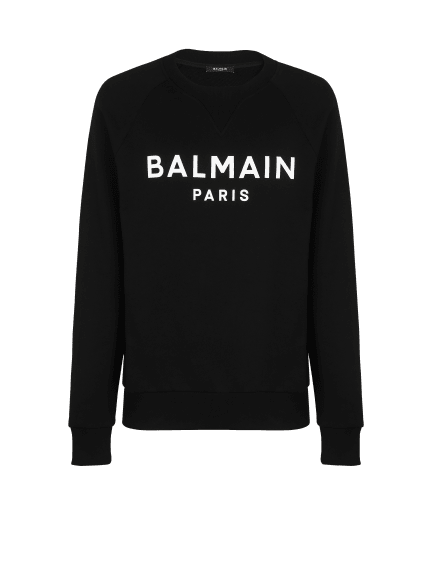 Cotton printed Balmain logo sweatshirt
