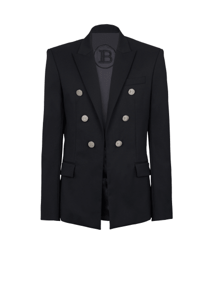 Double-breasted wool blazer