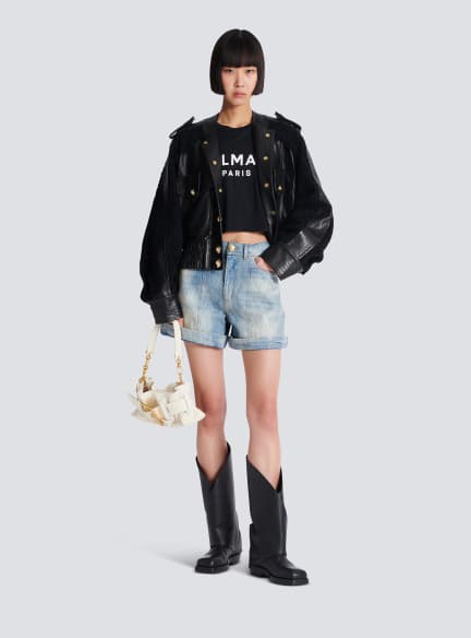 T-shirt with Balmain Paris print