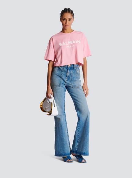 T-shirt with Balmain Paris print