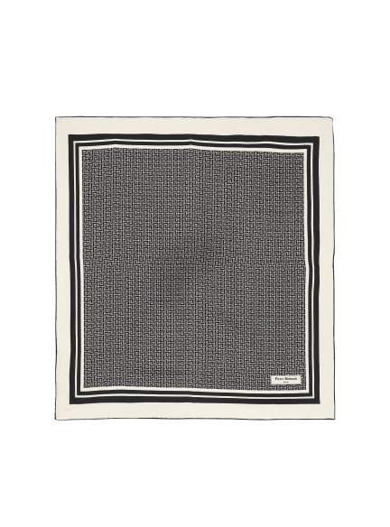 Seidentuch mit Monogramm-Print