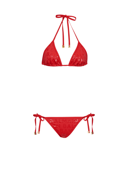 Balmain logo bikini