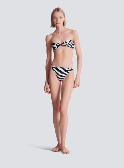 Zebra two-piece swimsuit