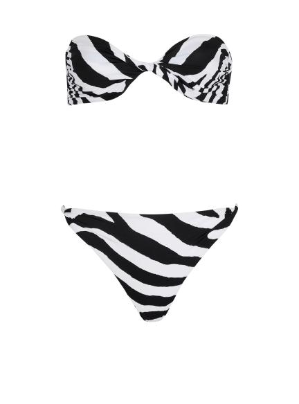 Zebra two-piece swimsuit