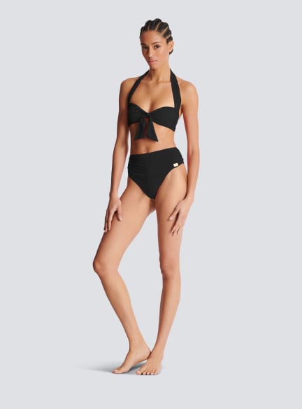Plain two-piece swimsuit
