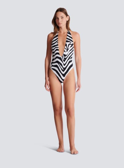 Zebra one-piece swimsuit