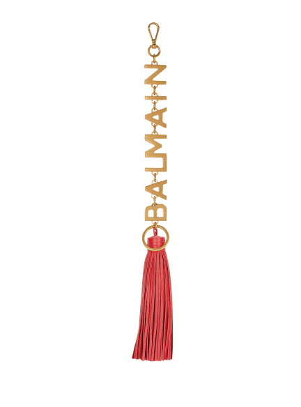 Balmain leather pompom charm