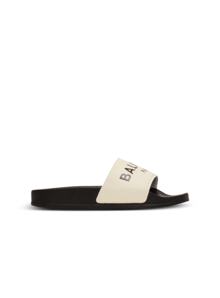 Flache Sandalen mit Balmain-Logo
