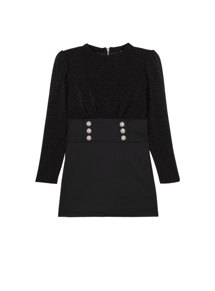 Fitted dress with buttons