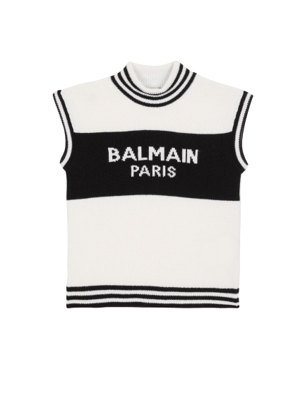 Sleeveless knitted Balmain Paris jumper