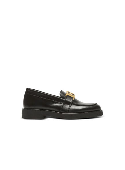 Leather loafers with B logo
