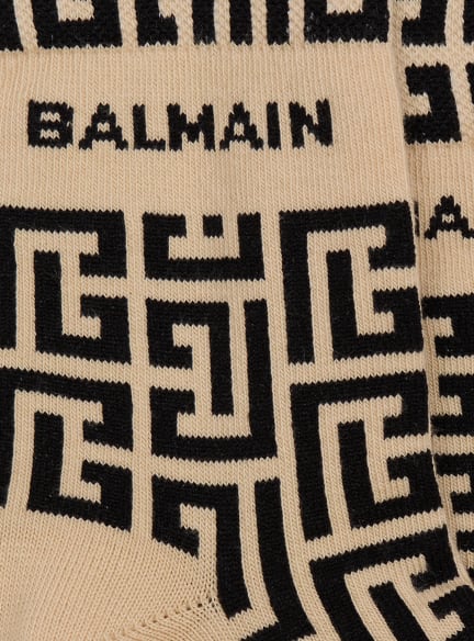High socks with PB Labyrinth monogram