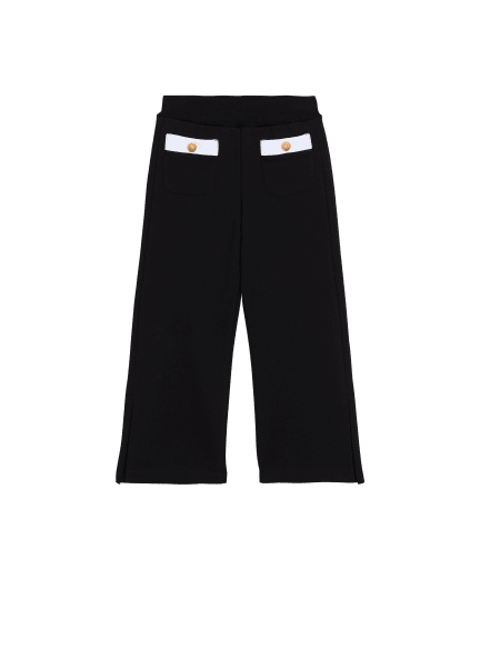 Two-tone trousers with buttons