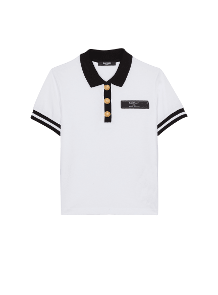 Two-tone polo shirt