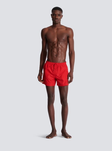 Badeshorts mit Balmain Paris-Stickerei