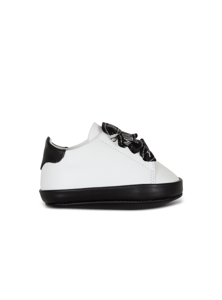 Zweifarbige Sneakers aus Leder