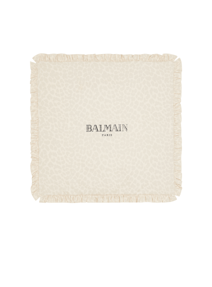 Baby blanket with vintage Balmain embroidery