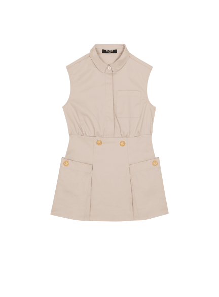 A-line dress with buttons