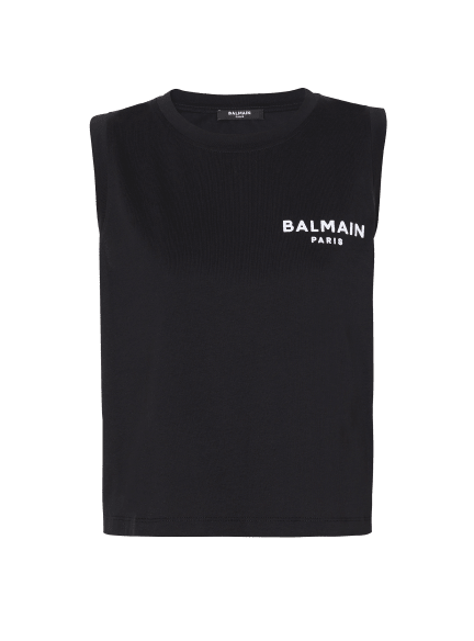 Balmain flocked tank top
