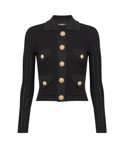 Buttoned knit cardigan