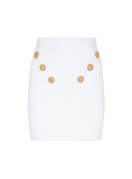 6-button knit skirt