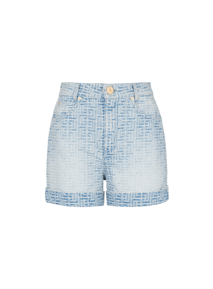 Monogram denim short