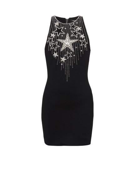Stars embroidered short dress