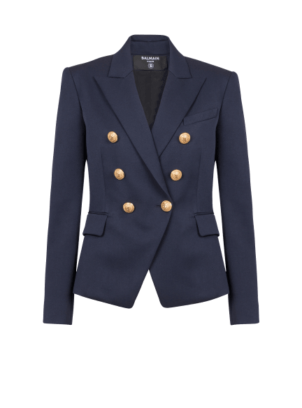 Jacke aus Wolle mit zweireihiger Knopfleiste