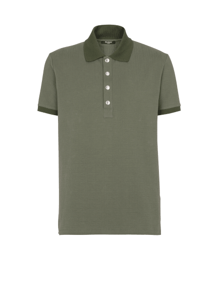 Monogram cotton polo