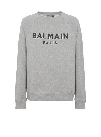 Metallic flocked Balmain sweatshirt