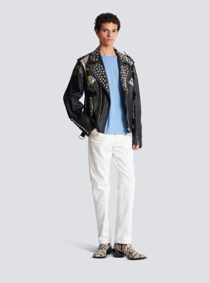 White denim jeans