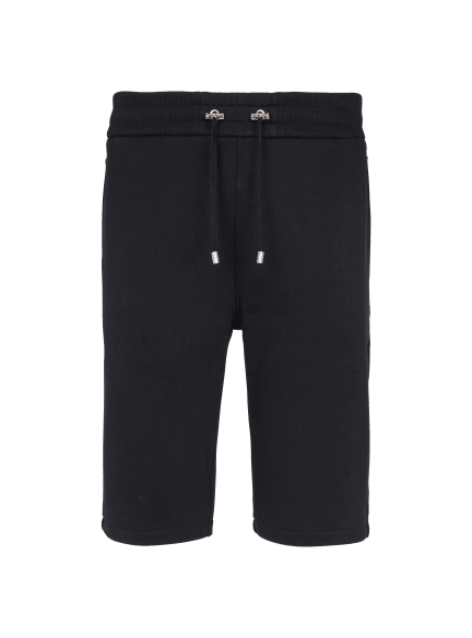 Cotton shorts with flocked Balmain Paris logo