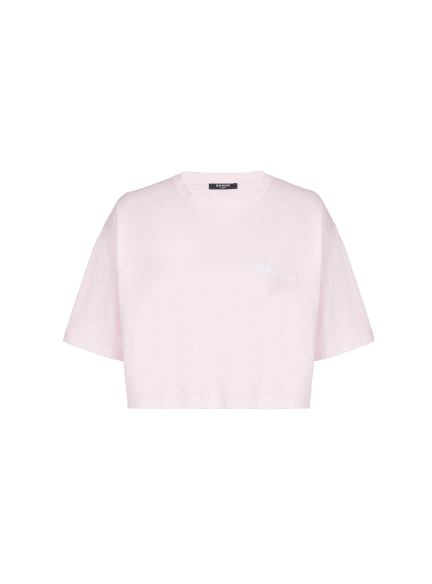 T-shirt with Balmain Signature embroidery