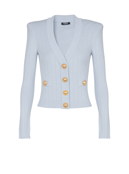 Cropped knit cardigan