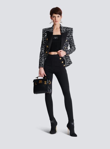 Jersey leggings with 6 buttons