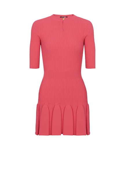 Flared knit dress