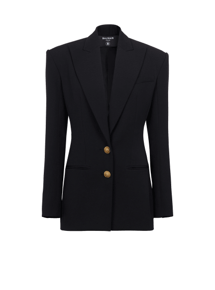 2-button cinched-waist jacket