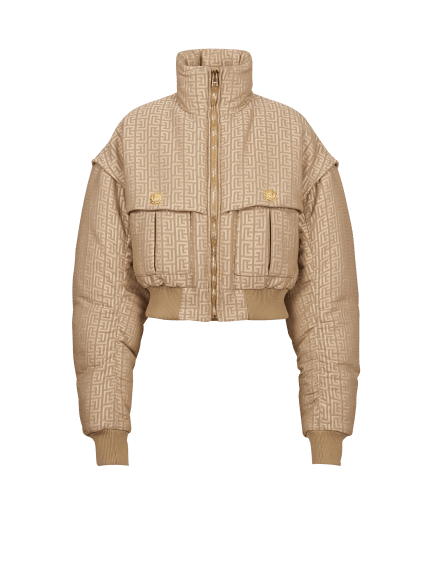 PB Labyrinth cropped jacquard bomber