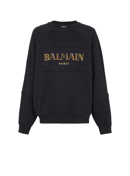 Vintage Balmain embroidered oversized sweatshirt
