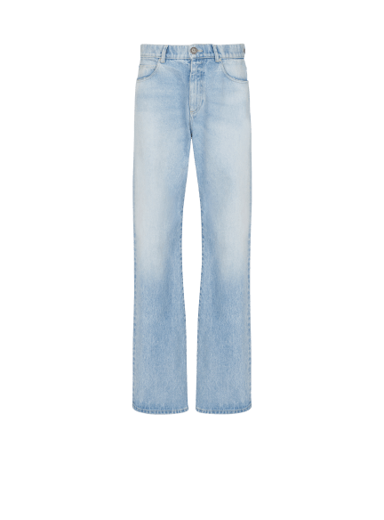 Loose Denim Pants - Blue Wash