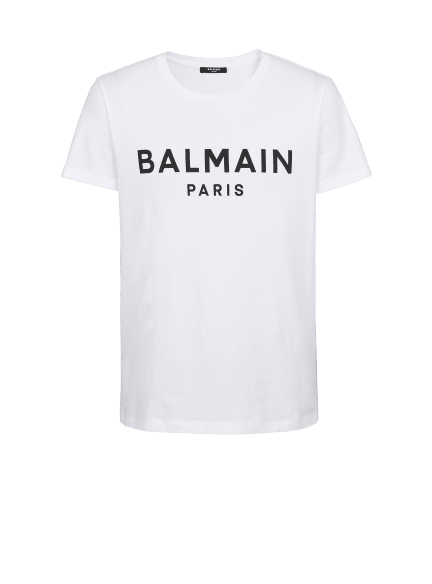 Printed Balmain Paris short-sleeved T-shirt
