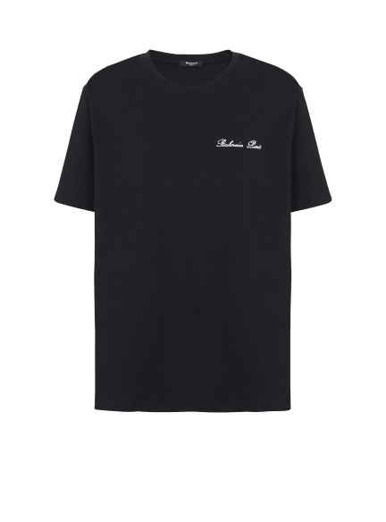 Loose T-shirt with Balmain Signature embroidery