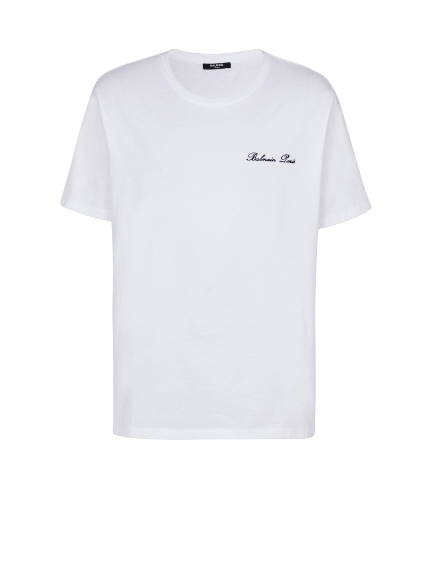 Loose T-shirt with Balmain Signature embroidery