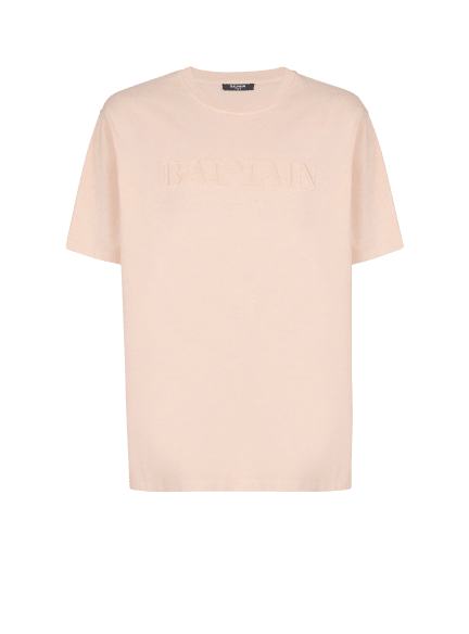 Loose T-shirt with vintage Balmain embroidery