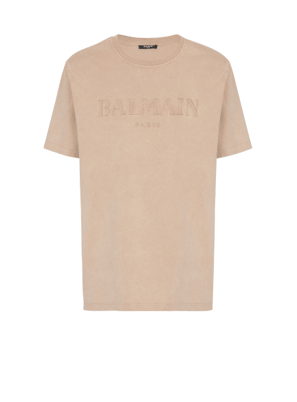 Loose T-shirt with vintage Balmain embroidery