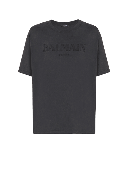 Weites T-Shirt mit Balmain Vintage-Stickerei