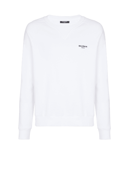 Balmain Paris flocked sweatshirt
