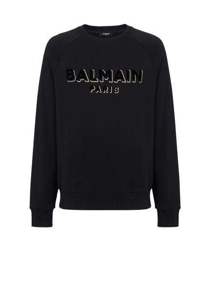 Metallic flocked Balmain sweatshirt